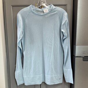 Nike Women's FitDry Long Sleeve T-shirt, Light Blue, Size Medium (8-10)